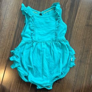 Ruffle Butts 6-12 Teal Onesie